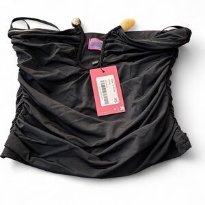 Edikted Black Ruched Tube Top